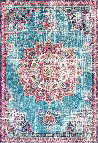 Multicolor Sunny Wildflower Medallion Rug swatch