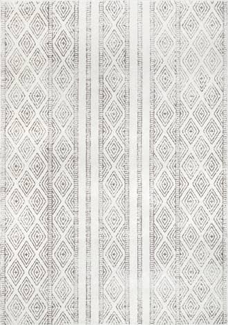Grey 8' Banded Bird Eye Diamonds Rug swatch