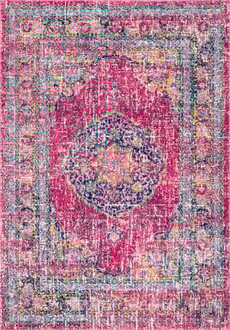 Fuchsia Star Token Medallion Rug swatch