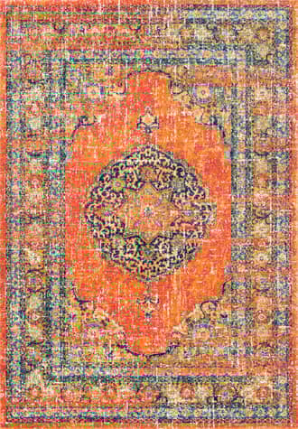 Orange Star Token Medallion Rug swatch