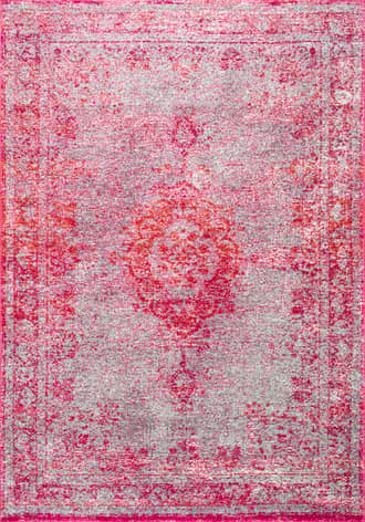 Pink Sofia Overdyed Oriental Medallion Rug swatch