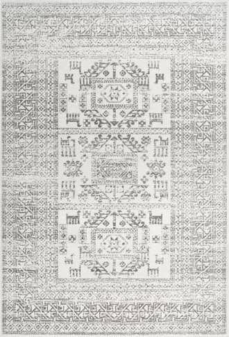 Grey 2' 8" x 8' Paneled Geometric Rug swatch