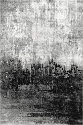 Black 5' Abstract Rainfall Rug swatch