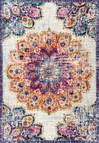 Multicolor Withered Bloom In Bouquet Rug swatch