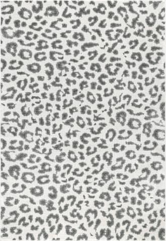 Grey 5' x 7' 5" Coraline Leopard Printed Rug swatch