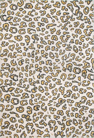 Beige 5' x 7' 5" Coraline Leopard Printed Rug swatch