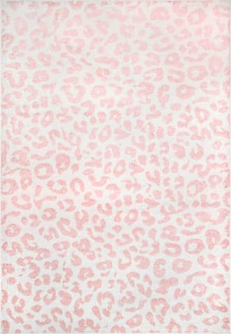 Baby Pink Coraline Leopard Printed Rug swatch