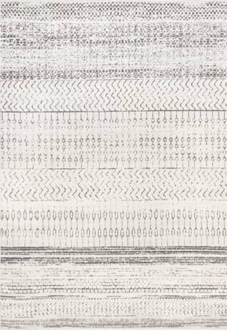 Grey 8' Banded Abacus And Stripes Rug swatch
