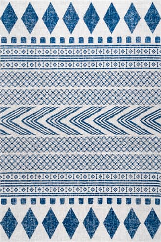 Blue 6' Geometric Banded Rug swatch