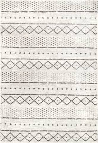 Beige Striped Geometric Rug swatch