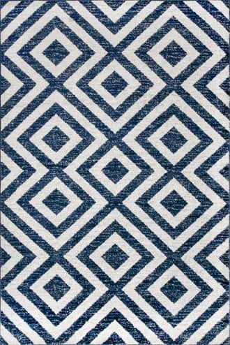 Blue Chevron Stripes Rug swatch