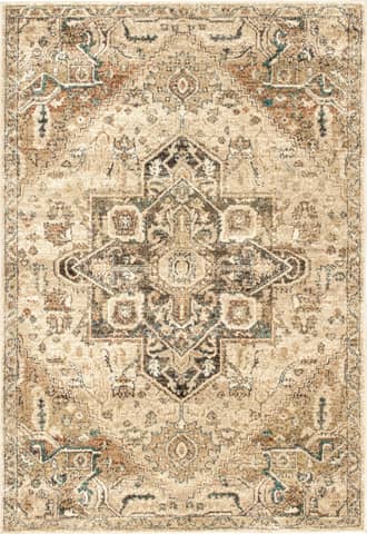 Tan Diamond Medallion Rug swatch