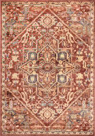 Rust Diamond Medallion Rug swatch