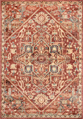 Rust Diamond Medallion Rug swatch