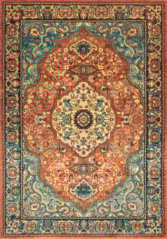 4' x 6' Double Floral Medallion Rug primary image