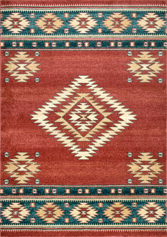 Red Southwestern Diamond Rug swatch