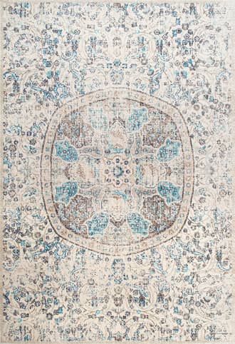 Beige Floral Encompass Mandala Rug swatch