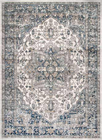 Grey Bordered Medallion Rug swatch