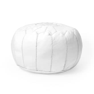 White Moroccan Ottoman swatch