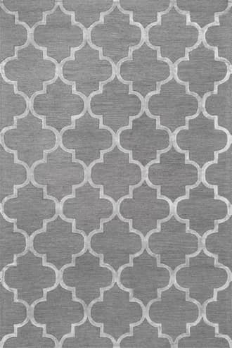 Grey 2' x 3' Janelle Wool Trellis Rug swatch