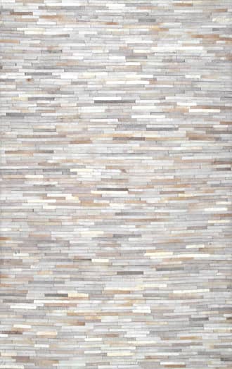Beige 2' 6" x 8' Cow Hide Patchwork II Rug swatch