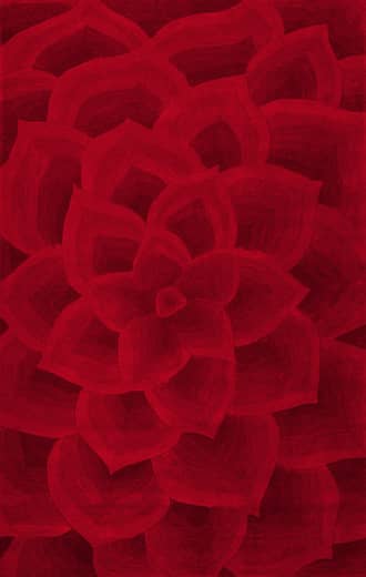 Red 7' 6" x 9' 6" Floral Transitions Rug swatch