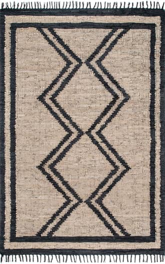 Helix Leather Flatweave Tassels Rug primary image