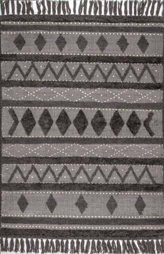 Grey Chandy Textured Wool Rug swatch