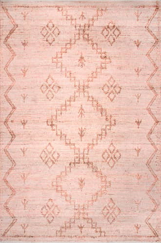 Pink 7' 6" x 9' 6" Textured Moroccan Jute Rug swatch