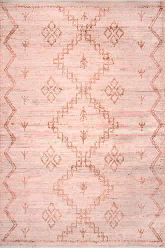 Pink 2' x 3' Textured Moroccan Jute Rug swatch