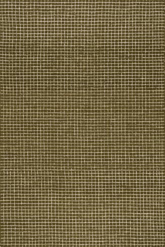 Moss 4' x 6' Melrose Checked Rug swatch