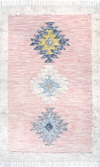 5' x 8' Shaggy Framed Aztec Rug primary image