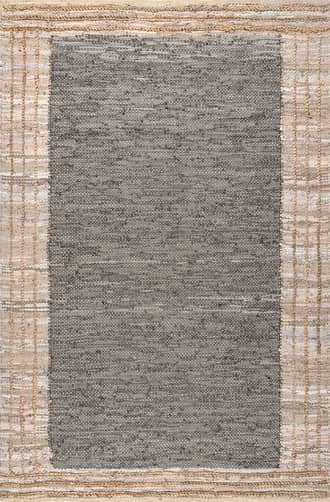 Jute Bordered Leather Rug primary image