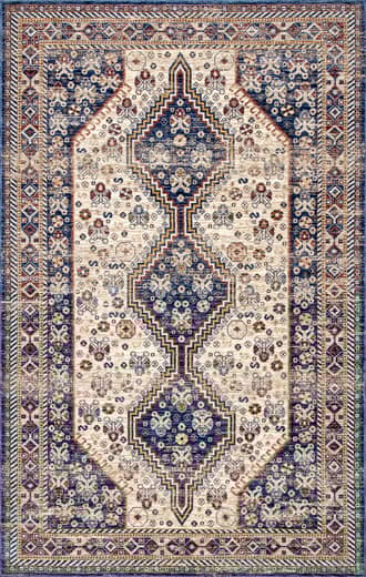 Blue 2' 6" x 8' Traditional Totem Rug swatch
