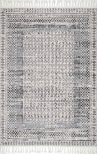 Checkered Diamonds Tassel Rug primary image