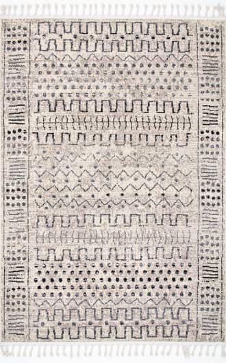 Ivory Vintage Tassel Rug swatch