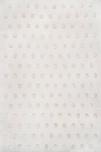 Ivory 2' x 8' Mallory Raised Polka Dot Rug swatch