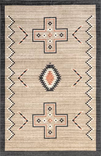 4' x 6' Zahaira Washable Aztec Rug primary image