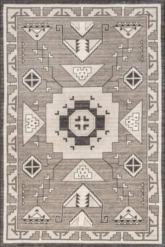 Brown 4' x 6' Santina Washable Colorful Rug swatch