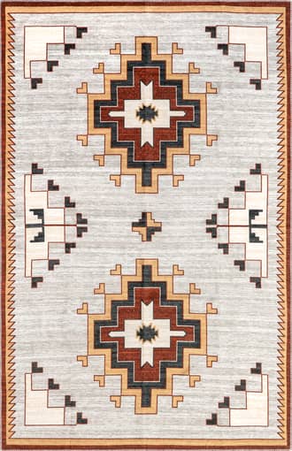 4' x 6' Rosey Washable Colorful Shapes Rug primary image