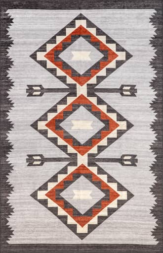 Grey Bertha Washable Mountain Peaks Rug swatch