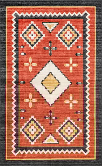 Leena Washable Colorful Shapes Rug primary image
