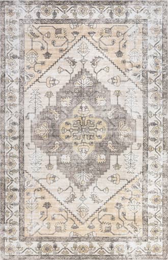 4' x 6' Aimee Washable Vintage Snow Peaks Rug primary image