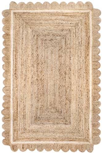 Ivory 8' x 10' Anna Scalloped Jute Rug swatch