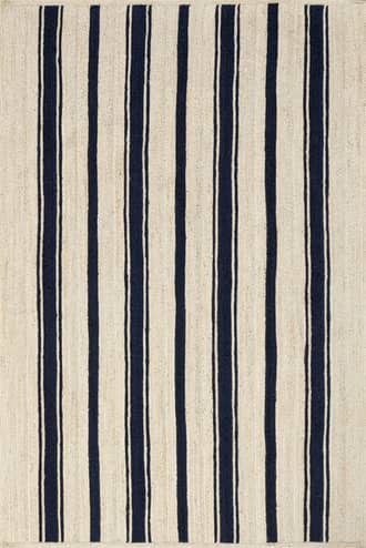 Navy Calathea Striped Jute Rug swatch