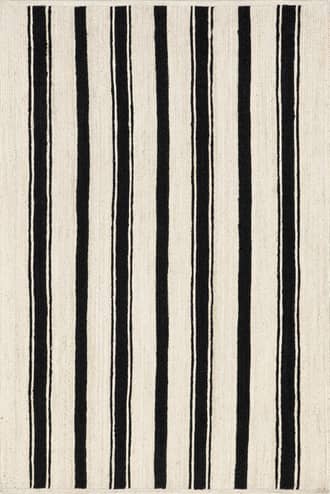 Black Calathea Striped Jute Rug swatch