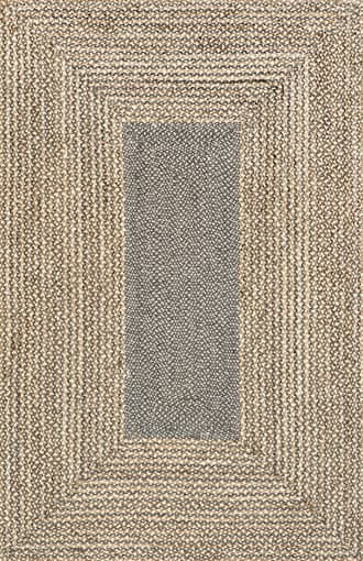 Grey Braided Jute Rug swatch