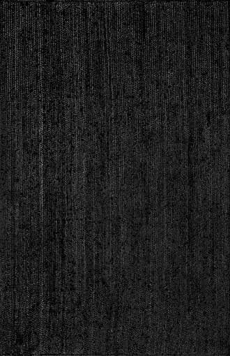 Black 6' x 9' Jute Braided Rug swatch