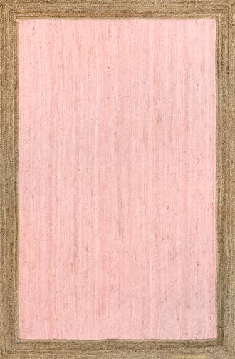 Pink 8' Jute Simple Border Rug swatch