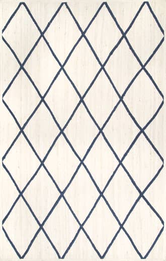 White Jute Braided Trellis Rug swatch